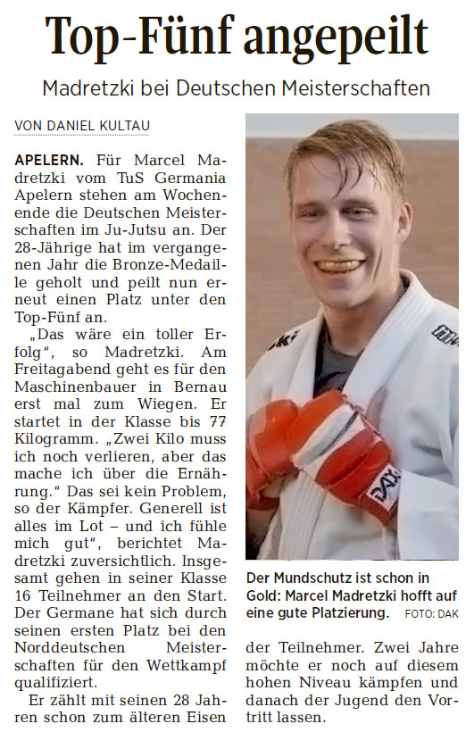 DM-Vorbereitung Marcel Madretzki